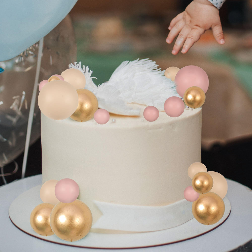 Gyufise ball cake topper apricot gold 4 cm makes desserts look premium.