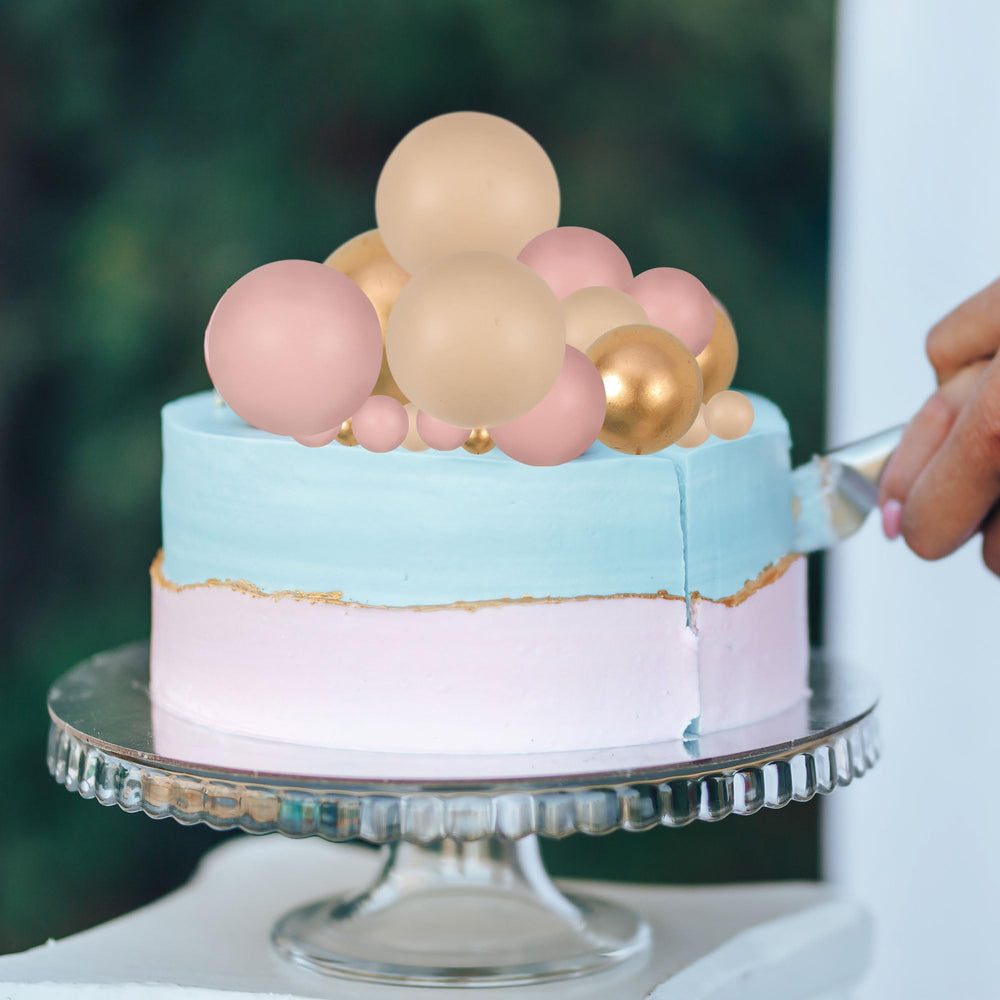 Gyufise ball cake topper apricot gold 5 cm adds dimensional decor to desserts.