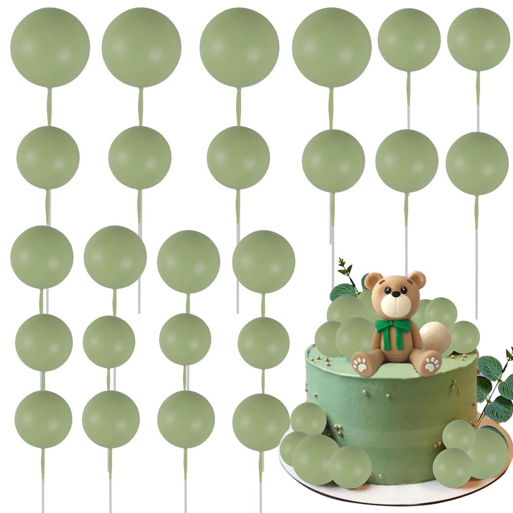 Gyufise ball cupcake toppers 2.5cm cluster decor improves cake appeal