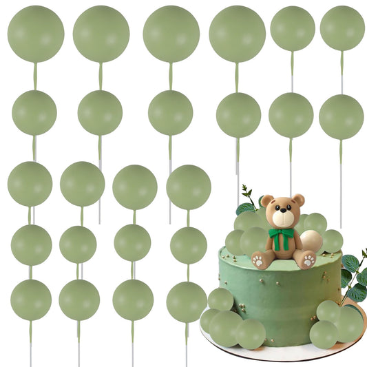 Gyufise ball cupcake toppers 2.5cm cluster decor improves cake appeal