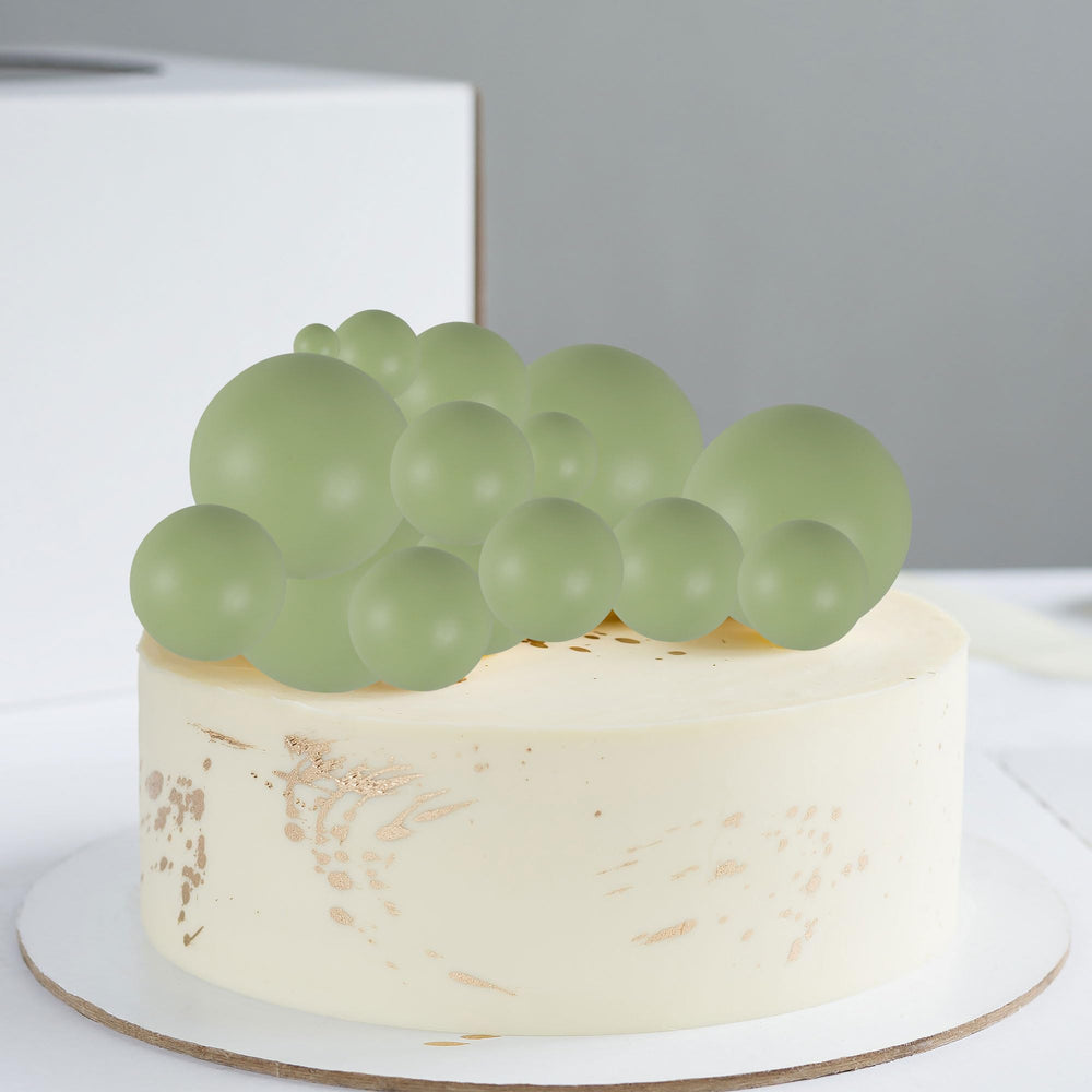 Gyufise ball cupcake toppers color showcase matcha green shade