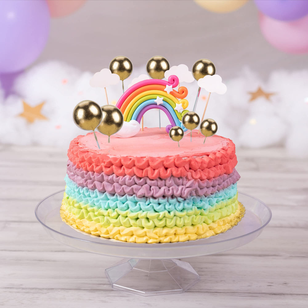 Non-edible design ensures safe display on cakes, cupcakes, and fruit.
