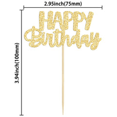 Gyufise birthday cake picks sparkle, creating celebratory dessert accents.