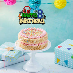 Gyufise cheers to 8 years cake decoration for boys.