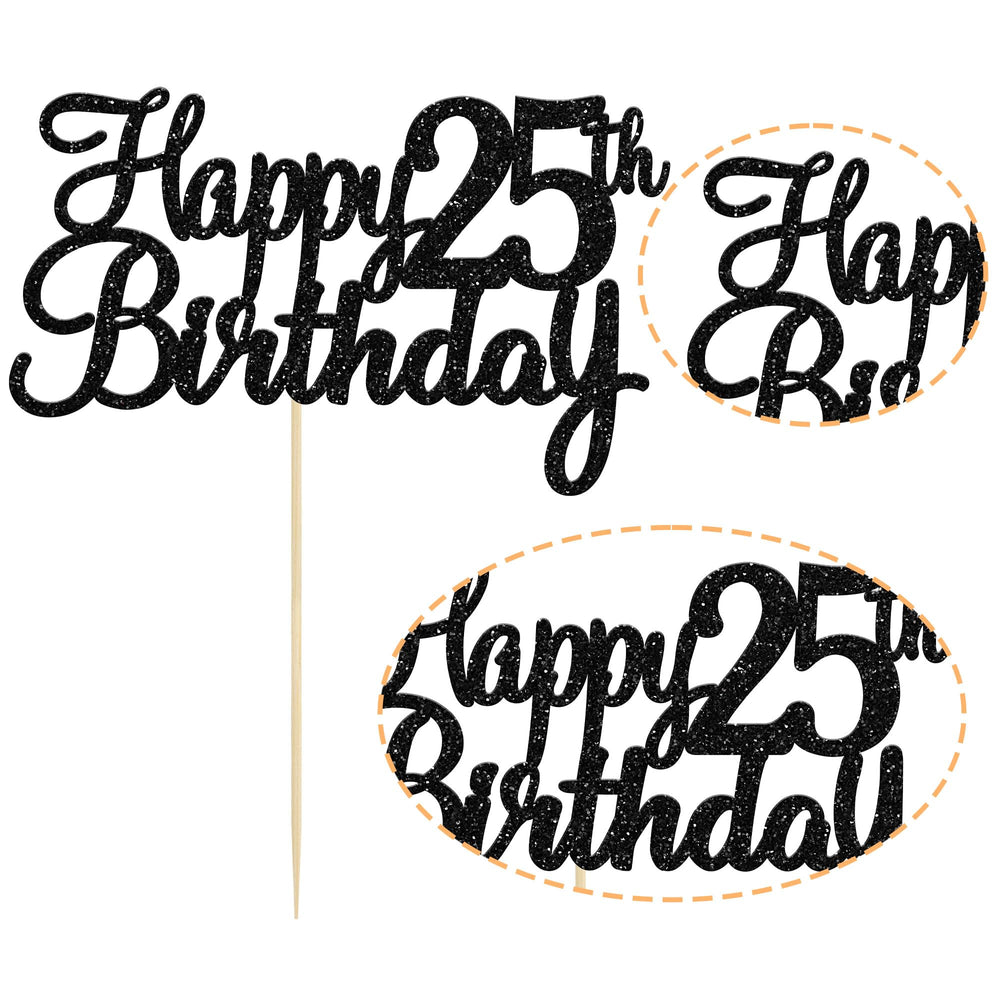 Gyufise Cheers to 25 Years cake pick for stylish celebration decorating.