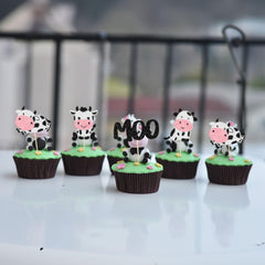 Gyufise cow cupcake toppers ice-cream decoration idea