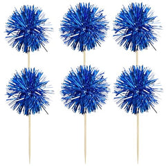 Gyufise dark blue foil tinsel decor enhances party desserts