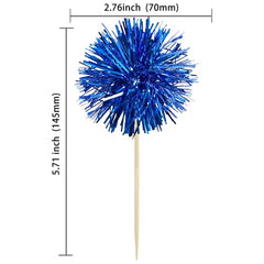 Gyufise foil firework cupcake toppers inserted into cake for quick decoration
