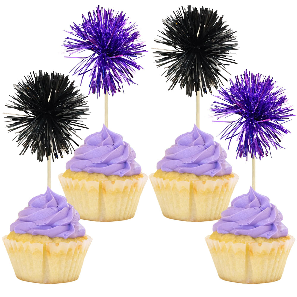 Gyufise foil firework cupcake toppers add festive sparkle to cakes and desserts.