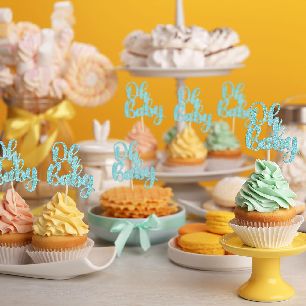 Gyufise gender reveal toppers add cute focal points to desserts