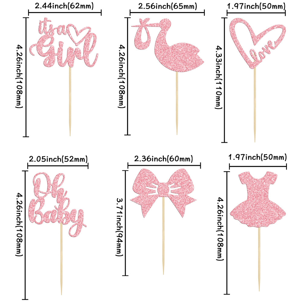 Gyufise girl bow and dress toppers for cupcakes