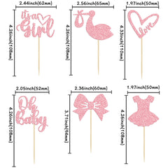Gyufise girl bow and dress toppers for cupcakes