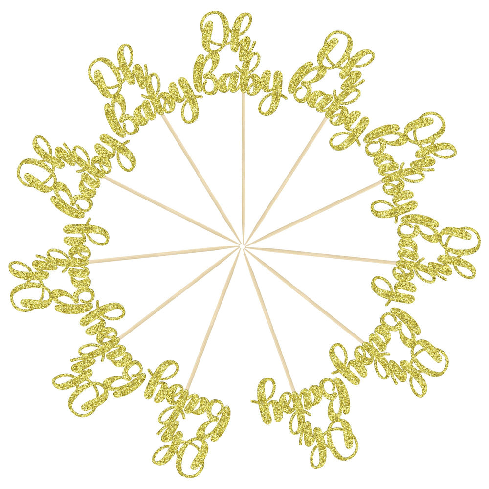 Gyufise gold cupcake picks add a luxe touch to cupcakes and fruit.