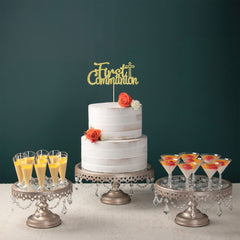 Gyufise movie-theme cake topper with gold glitter for themed parties.