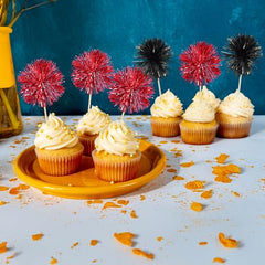 Gyufise music-theme cupcake topper adds celebratory flair to treats.