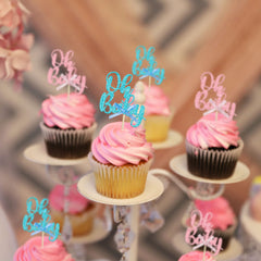 Single-sided topper with white back for dessert decoration