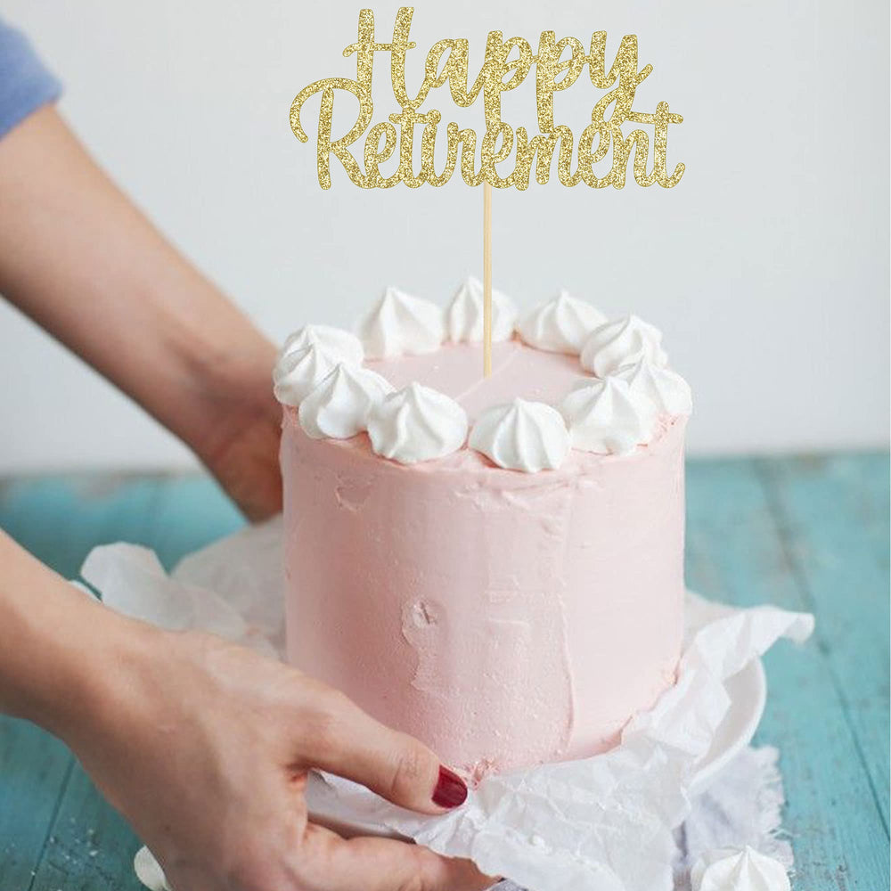 Gyufise paper retirement cake decor ready to embellish desserts
