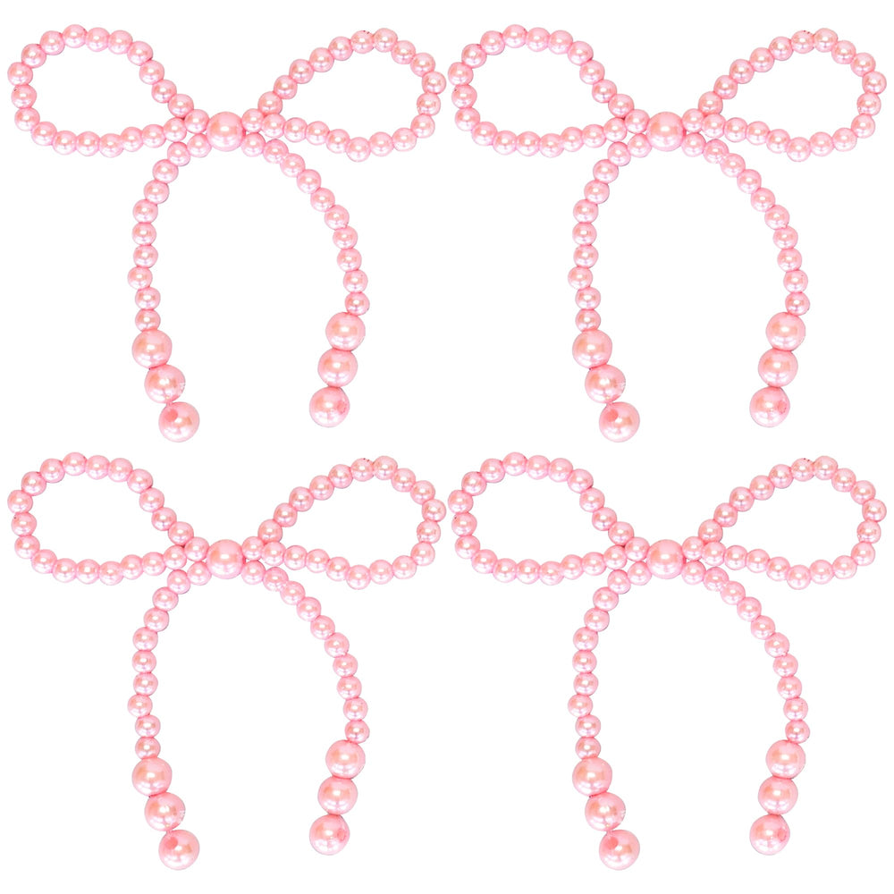Gyufise Pearl Bow Cake Toppers packaging highlights 15-piece set
