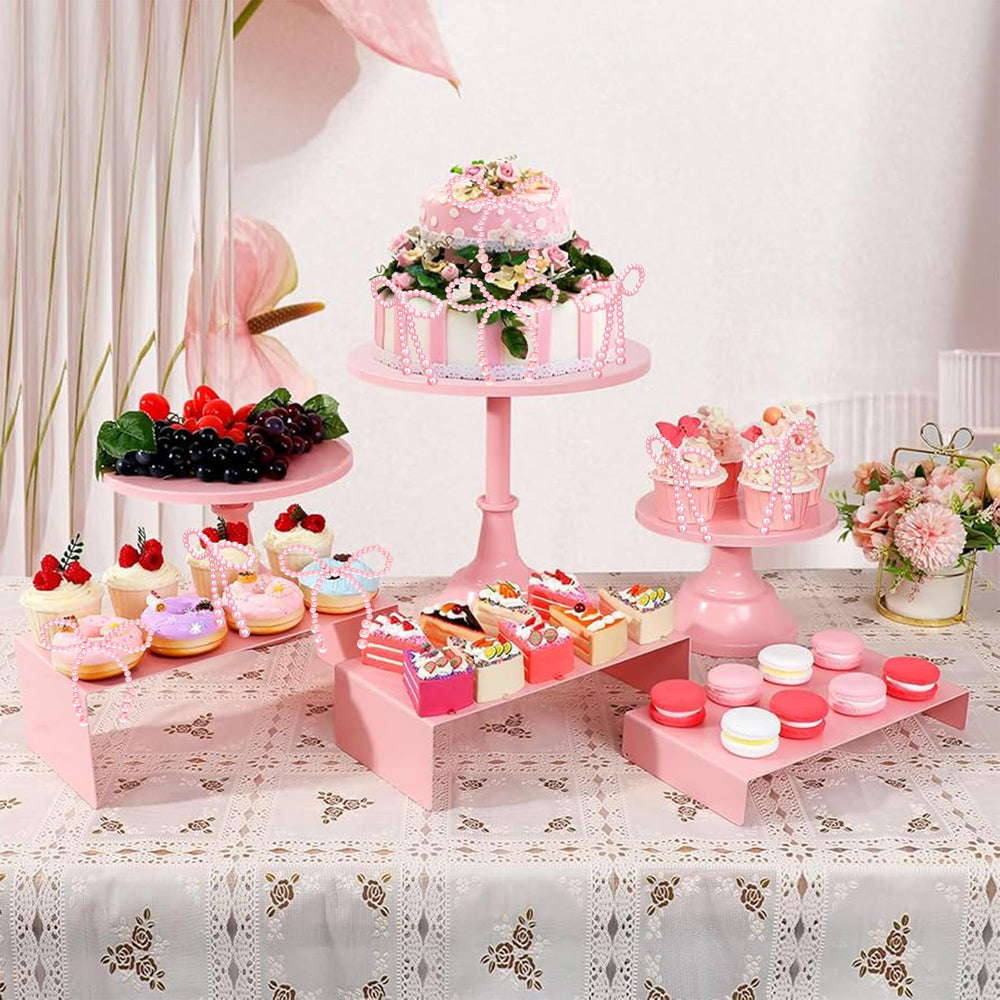 Gyufise Pearl Bow Cake Toppers single-sided decorative use only