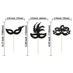 Gyufise premium card stock cupcake toppers add glittery charm to desserts.