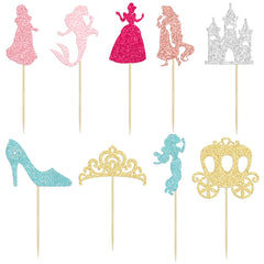 Gyufise Mermaid-Castle-Crown design toppers brighten cupcakes and treats.