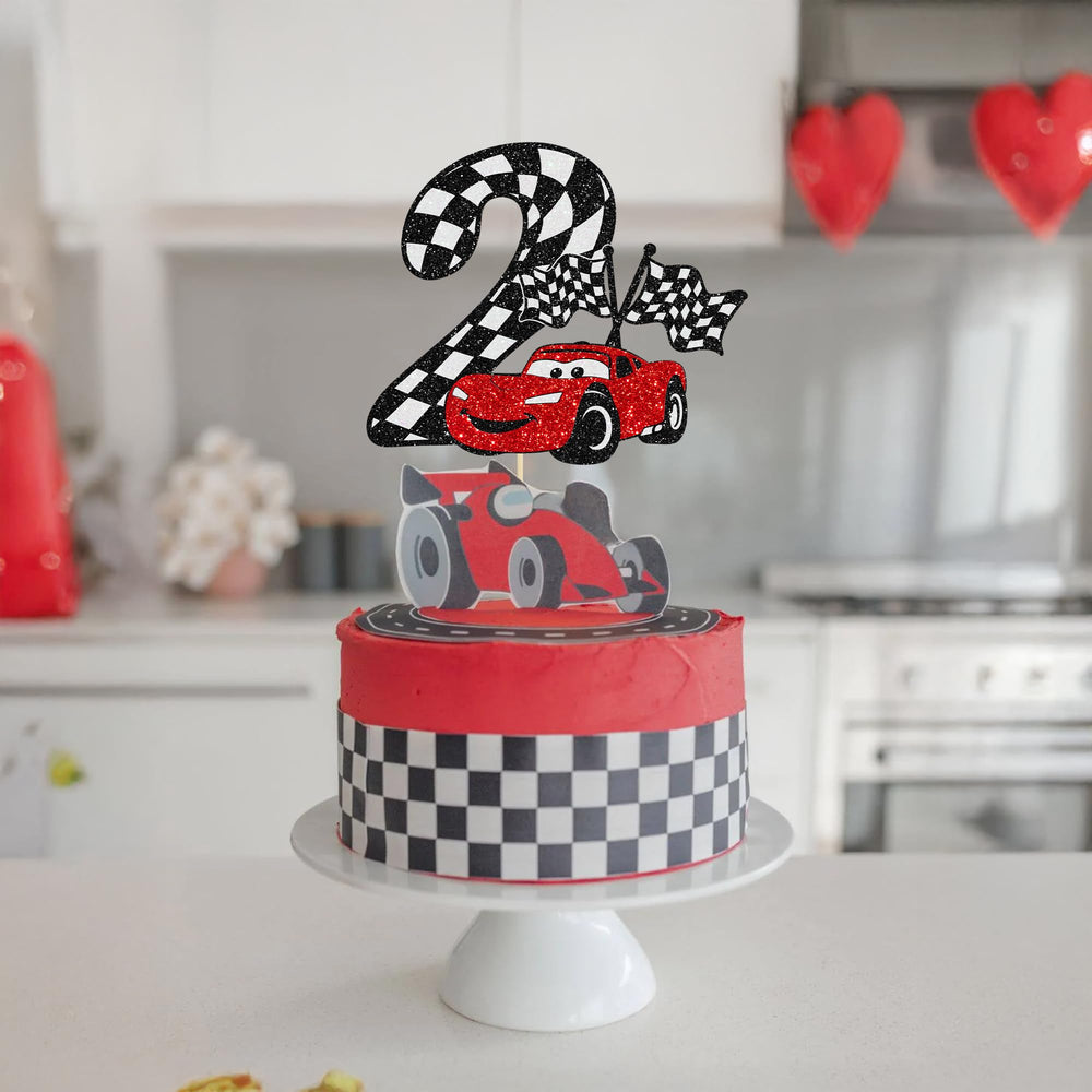 Gyufise race car topper includes a food-grade toothpick for stability.
