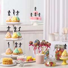 Gyufise rock theme cupcake toppers bring retro charm to desserts.