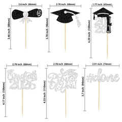 Gyufise silver glitter cap toppers heighten celebration visuals on cupcakes.