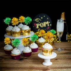 Gyufise sparkly tinsel cake decorations, elevate cupcakes and desserts.