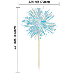 Gyufise sparkle tinsel cake toppers brighten cupcakes and desserts