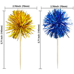Gyufise sparkle-tinsel cake picks add festive shine to cupcakes and desserts.