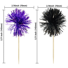 Gyufise sparkle tinsel cake toppers brighten cupcakes with shimmering accents.