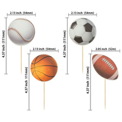 Gyufise basketball cupcake toppers brighten sports-themed desserts.