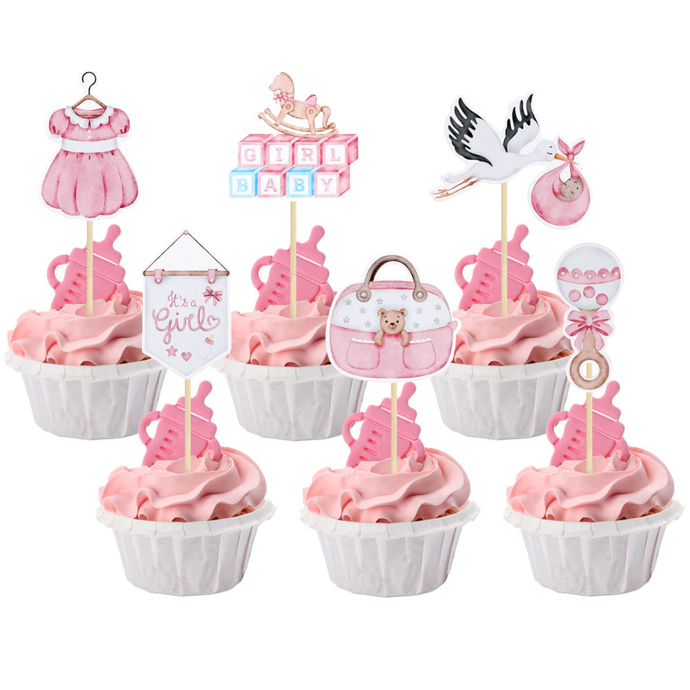 Gyufise Swan cupcake topper adds an elegant focal point to baby shower desserts.