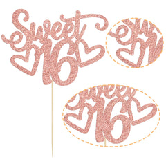 Gyufise Sweet 16 topper decorating cupcakes with rose glow.