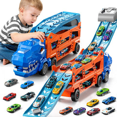 GYYCKTD Race Track Truck Toy Set with foldable track for engaging playtime
