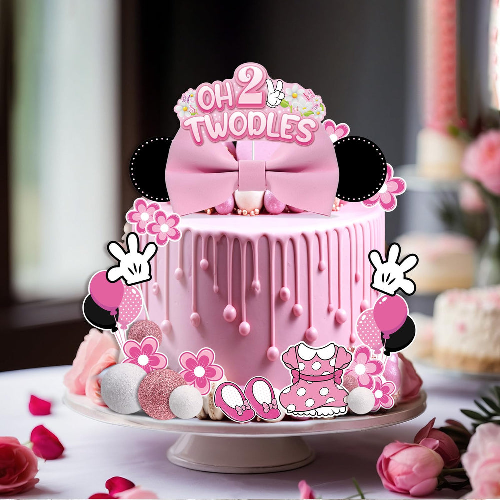 GZDUCK Oh Twodles cupcake toppers set simplifies cake decorating