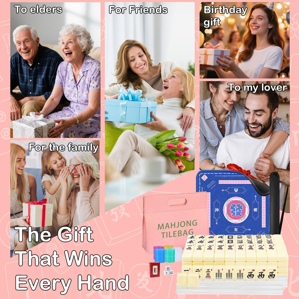 GZIXBDA gift-ready packaging for mahjong enthusiasts.