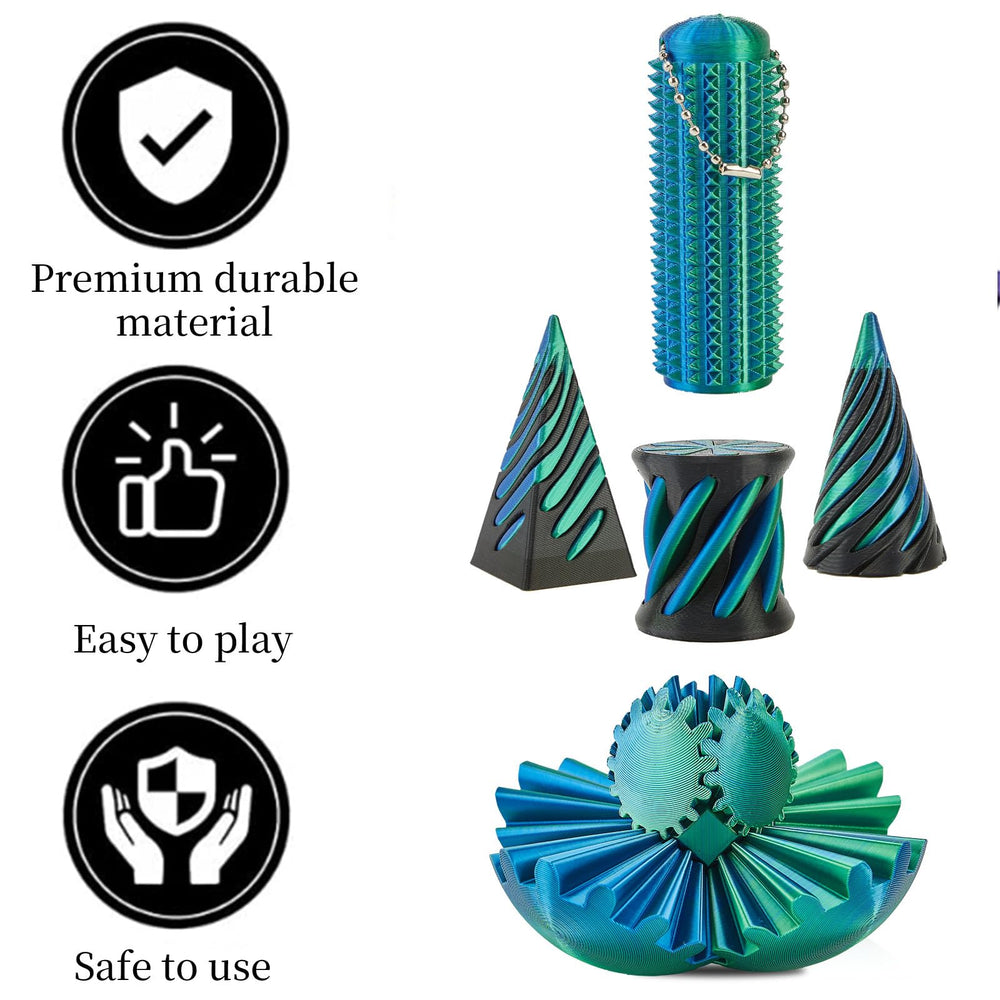 gzrnje Spiral Cone fidget toy 1 offers smooth motion for calm study breaks.