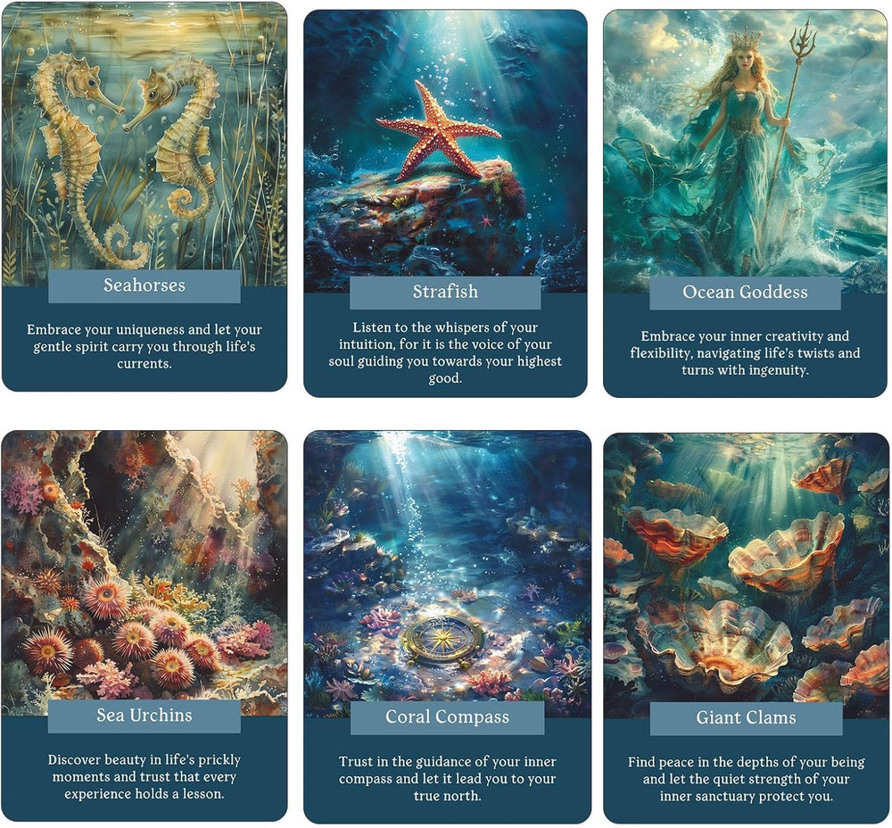 GZSYXHJYXGS Corals and waves card scene inspires reflective journaling and energy focus