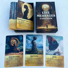 GZXINKE Life Messages Oracle Deck box for daily guidance and meditation setup.