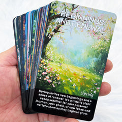 GZXINKE Moon phases card showing lunar cycle insights.