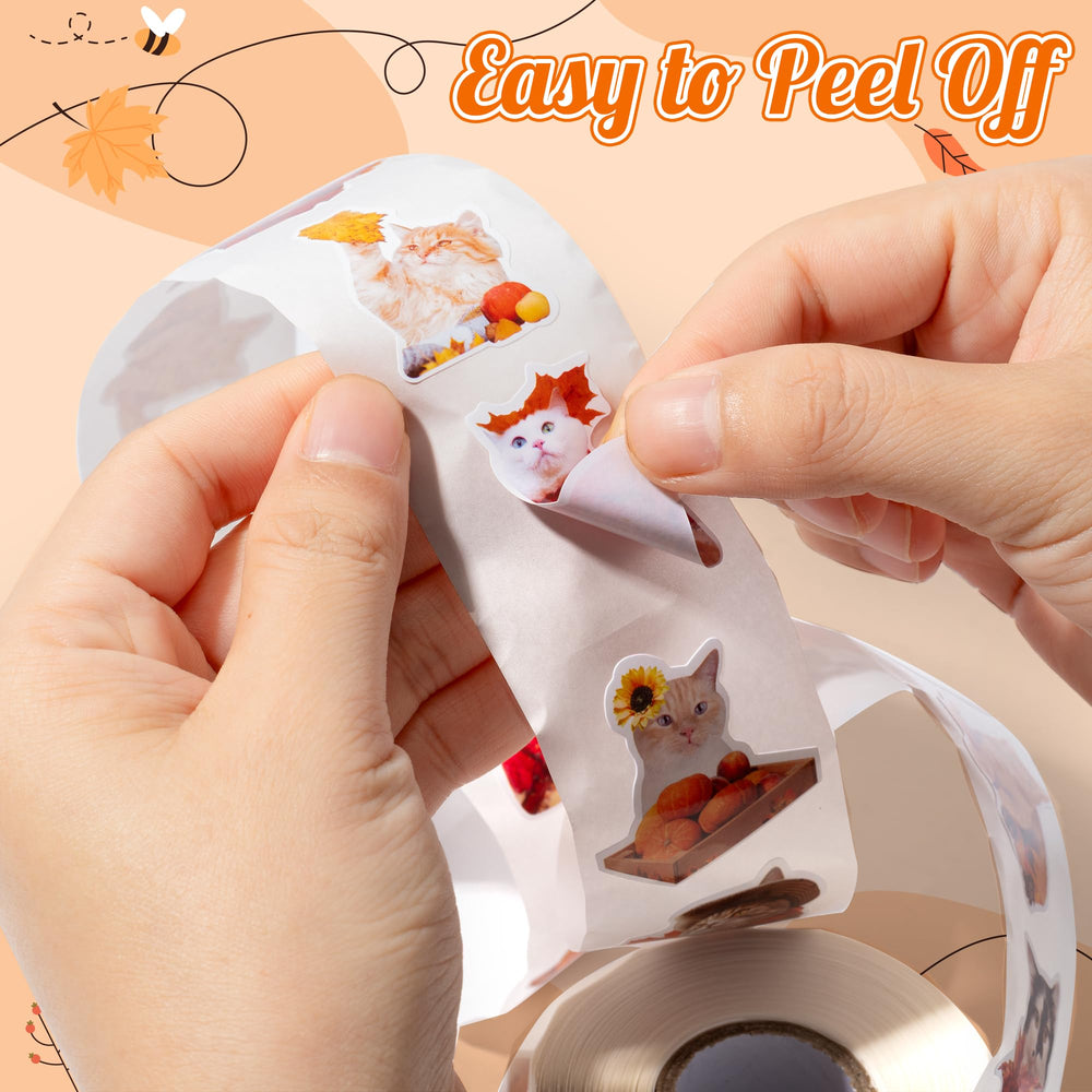 H1vojoxo Scrapbook Fall Cat Patterns for quick page accents and envelope decorations