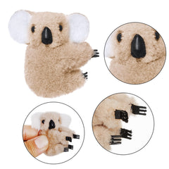 Haakong koala clip fur texture close-up shows soft, durable faux fur.