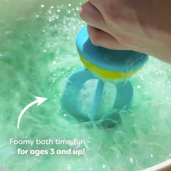 HABA Kids Bubble Bath Whisk blue enhances motor skills during bath time