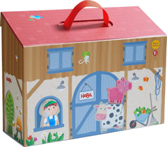 HABA wooden animal figures for durable, tactile farm play