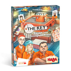HABA The Key cover art showing the Escape from Strongwall Prison theme for mystery nights
