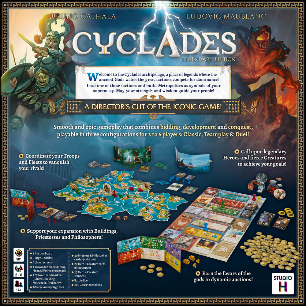 Hachette Cyclades dice and resources spark negotiation and planning