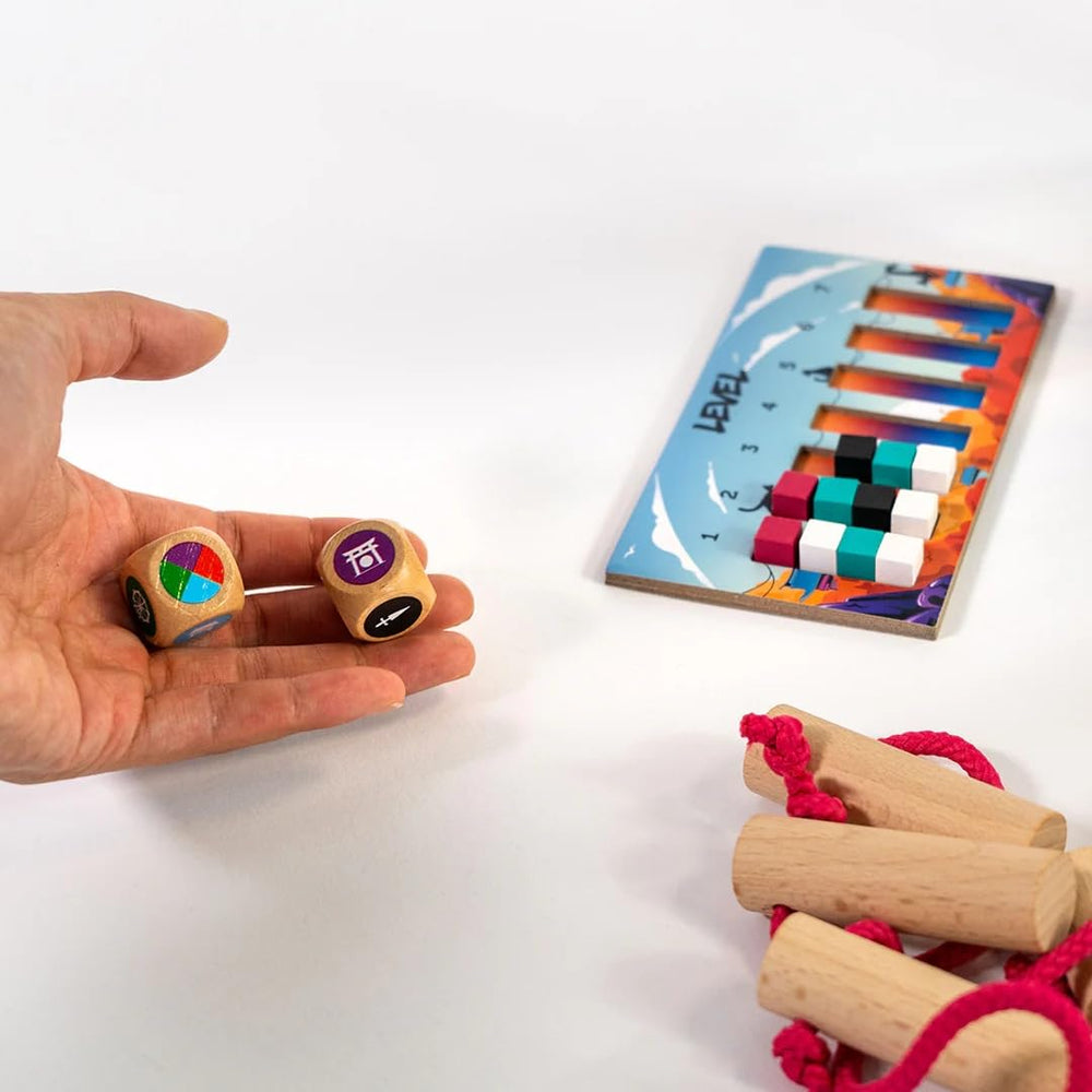 Hachette Nekojima wooden pieces emphasize tactile, satisfying tower building moments.