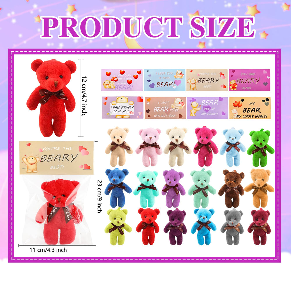 Haconba 40 integrated gift card bags designed to pair with plush bears for easy gifting.